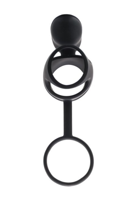 Black & Red, Penis ring with vibration, clitoral stimulation, silicone, black 14.5 cm Black & Red, Penis ring with vibration, clitoral stimulation, silicone, black 14.5 cm