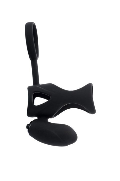 Black & Red, Penis ring with vibration, clitoral stimulation, silicone, black 14.5 cm Black & Red, Penis ring with vibration, clitoral stimulation, silicone, black 14.5 cm