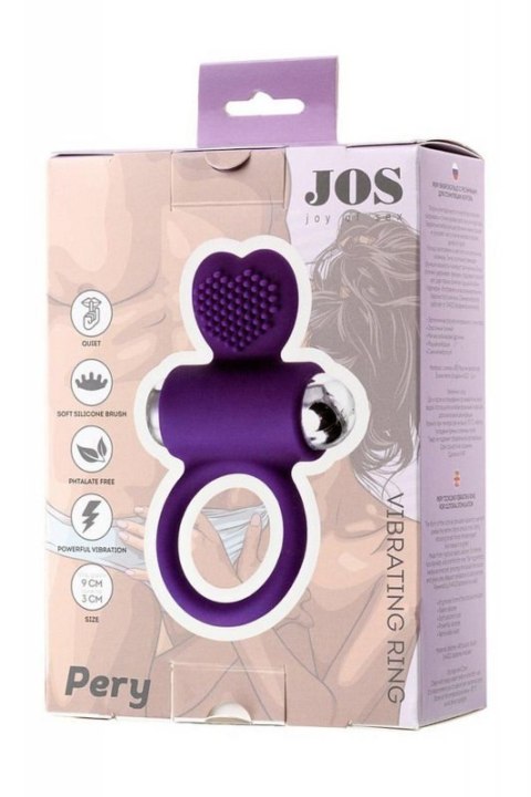 JOS PERY, Vibrating ring with cilia, silicone, violet, 9 cm JOS PERY, Vibrating ring with cilia, silicone, violet, 9 cm