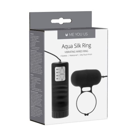 Pierścień- Me You Us Aqua Silks Cock Ring Black Pierścień- Me You Us Aqua Silks Cock Ring Black
