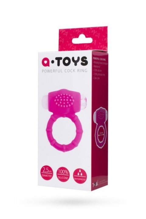 A-TOYS, Penis VibroRing, Silicone, Pink, O2.5 cm A-TOYS, Penis VibroRing, Silicone, Pink, O2.5 cm