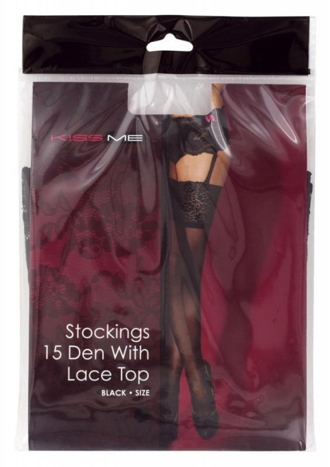 Bielizna-Pończochy Czarne S/M """"Kiss Me"""" Bielizna-Pończochy Czarne S/M """"Kiss Me""""