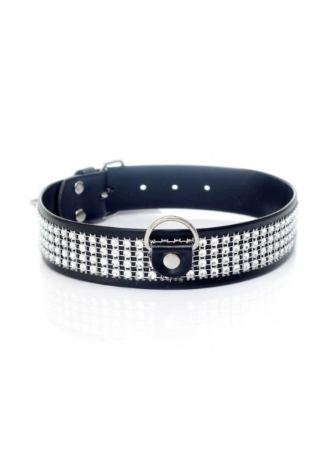 Fetish B - Series Collar with crystals 3 cm silver Fetish B - Series Collar with crystals 3 cm silver