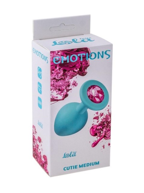 Plug-Anal Plug Emotions Cutie Medium Turquoise Pink crystal Plug-Anal Plug Emotions Cutie Medium Turquoise Pink crystal
