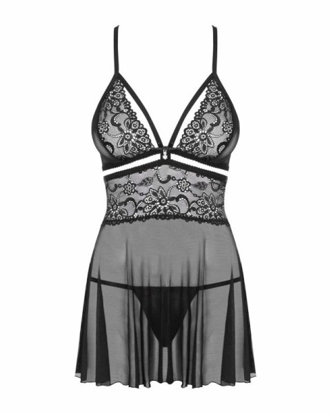 Bielizna-838-BAB-1 babydoll i stringi czarna S/M Bielizna-838-BAB-1 babydoll i stringi czarna S/M