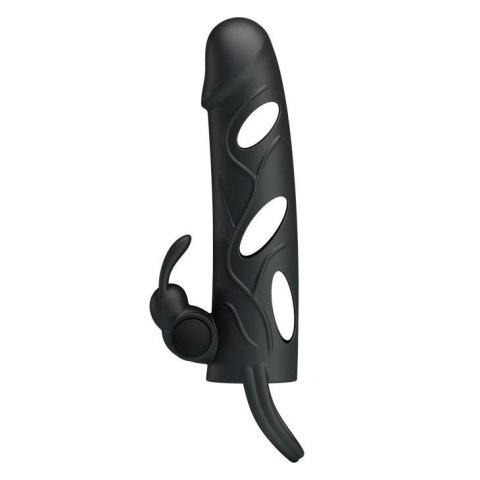 PRETTY LOVE - PENIS SLEEVE WITH BALL STRAP vibration BLACK PRETTY LOVE - PENIS SLEEVE WITH BALL STRAP vibration BLACK