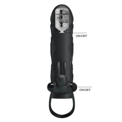 PRETTY LOVE - PENIS SLEEVE WITH BALL STRAP vibration BLACK PRETTY LOVE - PENIS SLEEVE WITH BALL STRAP vibration BLACK