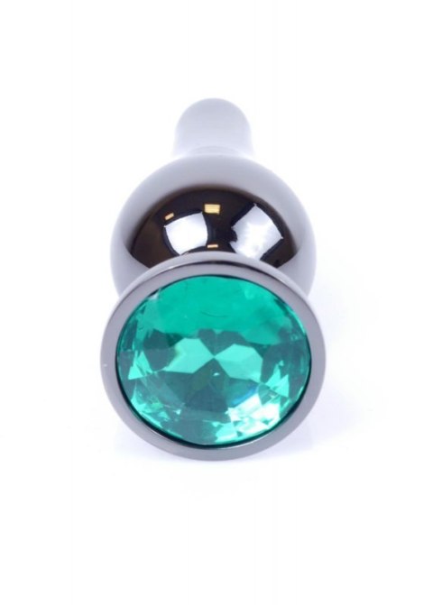 Plug-Jewellery Dark Silver BUTT PLUG- Green Plug-Jewellery Dark Silver BUTT PLUG- Green