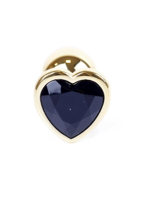 Plug-Jewellery Gold Heart PLUG- Black Plug-Jewellery Gold Heart PLUG- Black