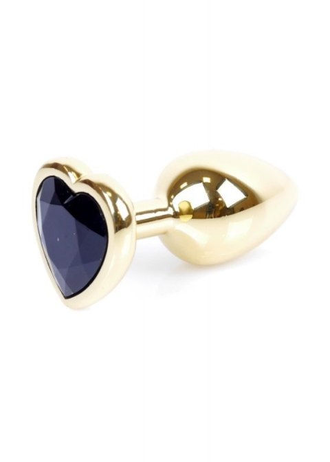 Plug-Jewellery Gold Heart PLUG- Black Plug-Jewellery Gold Heart PLUG- Black