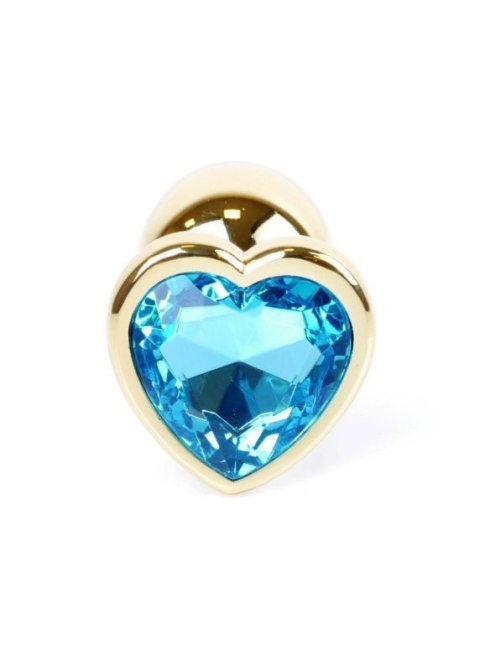 Plug-Jewellery Gold Heart PLUG- Light Blue Plug-Jewellery Gold Heart PLUG- Light Blue