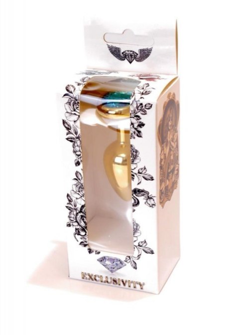 Plug-Jewellery Gold Heart PLUG- Light Blue Plug-Jewellery Gold Heart PLUG- Light Blue