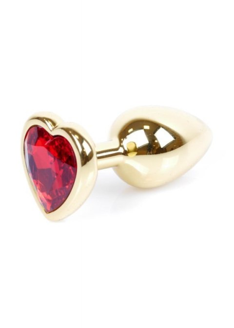 Plug-Jewellery Gold Heart PLUG- Red Plug-Jewellery Gold Heart PLUG- Red