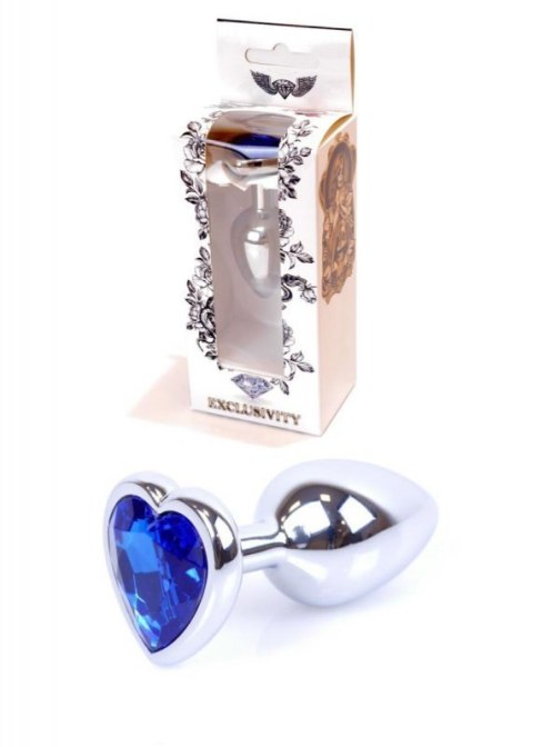 Plug-Jewellery Silver Heart PLUG- Dark Blue Plug-Jewellery Silver Heart PLUG- Dark Blue