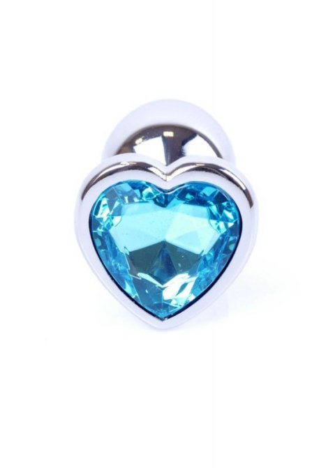 Plug-Jewellery Silver Heart PLUG- Light Blue Plug-Jewellery Silver Heart PLUG- Light Blue