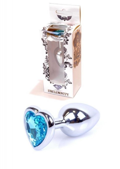 Plug-Jewellery Silver Heart PLUG- Light Blue Plug-Jewellery Silver Heart PLUG- Light Blue