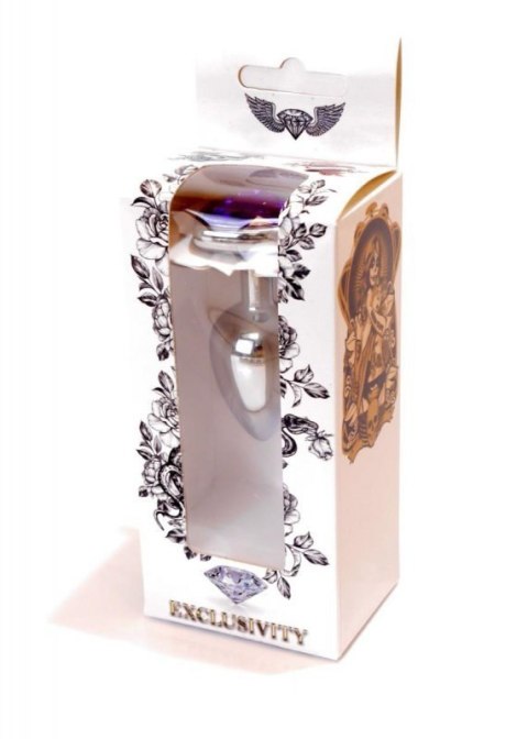 Plug-Jewellery Silver Heart PLUG- Purple Plug-Jewellery Silver Heart PLUG- Purple