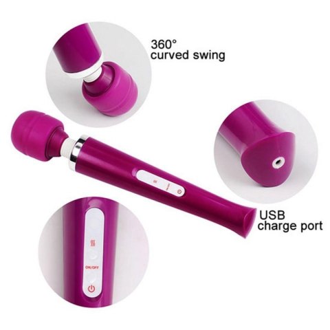 Stymulator-Magic Massager Wand USB Black 10 Function Stymulator-Magic Massager Wand USB Black 10 Function