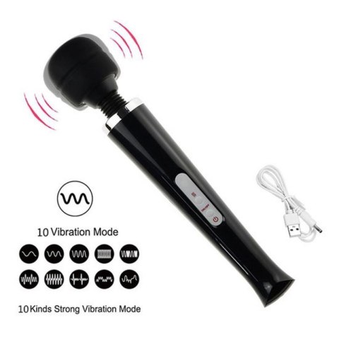 Stymulator-Magic Massager Wand USB Black 10 Function Stymulator-Magic Massager Wand USB Black 10 Function