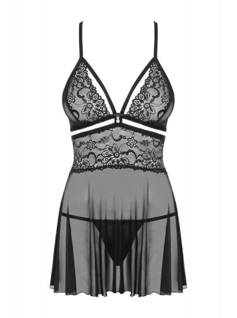 Bielizna-838-BAB-1 babydoll i stringi czarna XXL Bielizna-838-BAB-1 babydoll i stringi czarna XXL