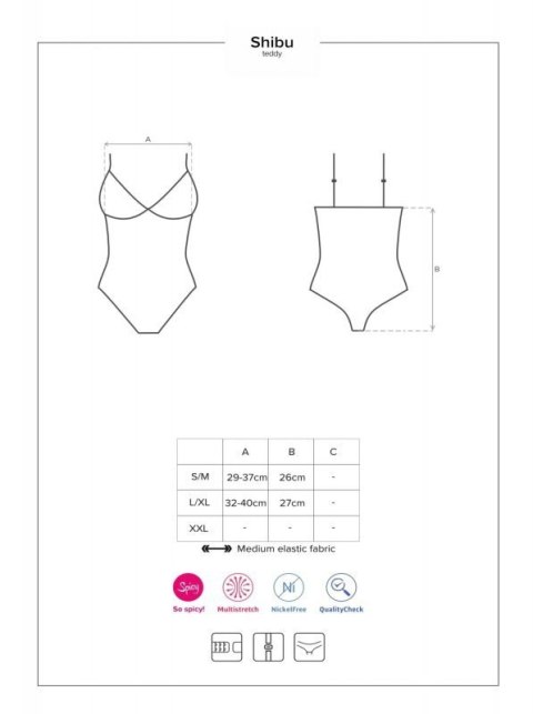 Bielizna-Shibu body czarne S/M Bielizna-Shibu body czarne S/M