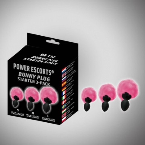 Bunny plug 3 - pack black with pink tail starter 3 - pack Bunny plug 3 - pack black with pink tail starter 3 - pack