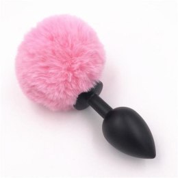 Bunny plug medium black with pink tail 8 x 3,5 cm / 3,1 x 1,36 inch Boss of toys