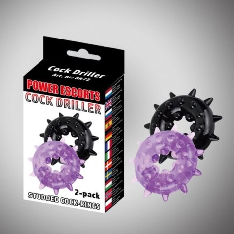 Cockdriller 2 pack black / purple 2 pack cockring 5 cm x 1,6 cm Cockdriller 2 pack black / purple 2 pack cockring 5 cm x 1,6 cm