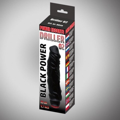 Driller 02 black 25 cm realistic vibrating Driller 02 black 25 cm realistic vibrating