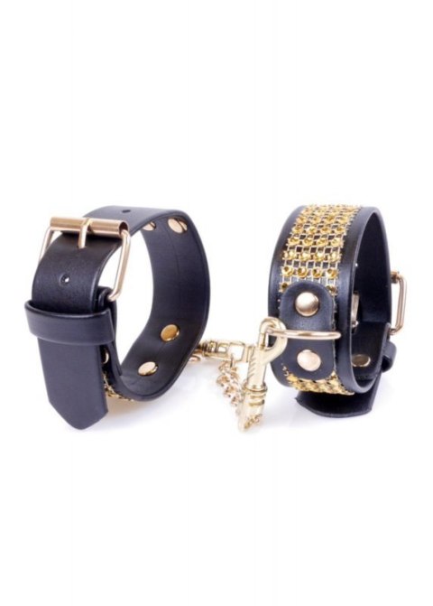 Fetish B - Series Handcuffs with cristals 3 cm Gold Fetish B - Series Handcuffs with cristals 3 cm Gold