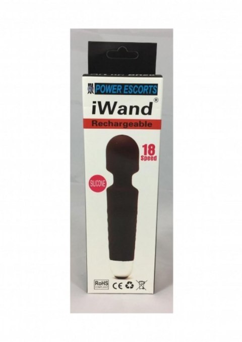 Iwand black rechargeable silicone bodywand massager Boss of toys Iwand black rechargeable silicone bodywand massager Boss of toys