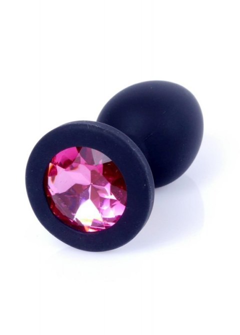 Plug-Jewellery Black Silicon PLUG Small- Pink Diamond Plug-Jewellery Black Silicon PLUG Small- Pink Diamond