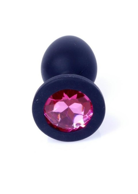 Plug-Jewellery Black Silicon PLUG Small- Pink Diamond Plug-Jewellery Black Silicon PLUG Small- Pink Diamond