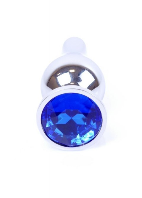 Plug-Jewellery Silver BUTT PLUG- Dark Blue Plug-Jewellery Silver BUTT PLUG- Dark Blue