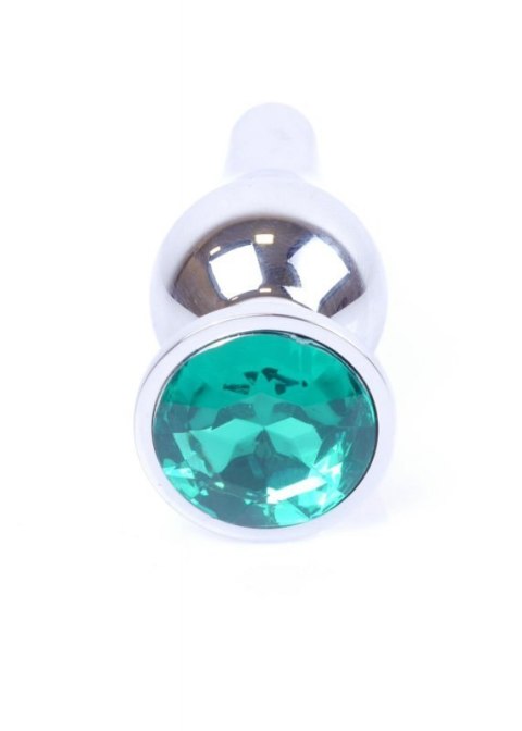 Plug-Jewellery Silver BUTT PLUG- Green Plug-Jewellery Silver BUTT PLUG- Green