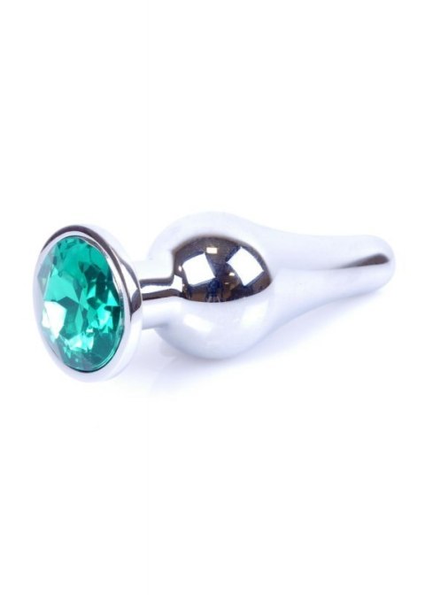 Plug-Jewellery Silver BUTT PLUG- Green Plug-Jewellery Silver BUTT PLUG- Green