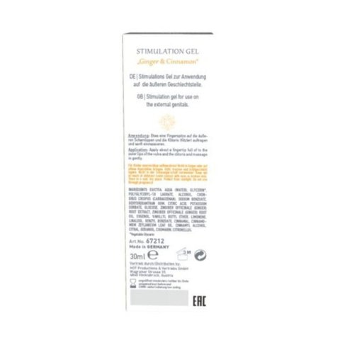 Żel/sprej-Stimulation Gel Ginger & Cinnamon 30ml.For Women Żel/sprej-Stimulation Gel Ginger & Cinnamon 30ml.For Women