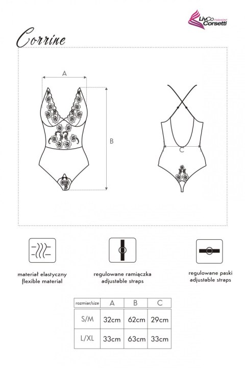 Body Corrine LC 90492 Gray Szary Collection LivCo Corsetti Fashion rozmiar - L/XL SZARY Body Corrine LC 90492 Gray Szary Collection LivCo Corsetti Fashion rozmiar - L/XL SZARY
