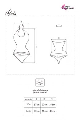 Body Hida LC 8090 Gray Szary Collection LivCo Corsetti Fashion rozmiar - L/XL SZARY