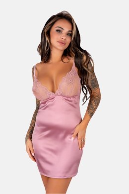 Cyklamen Pink/Różowa damska koszulka nocna satynowa LivCo Corsetti Fashion rozmiar - L/XL PINK